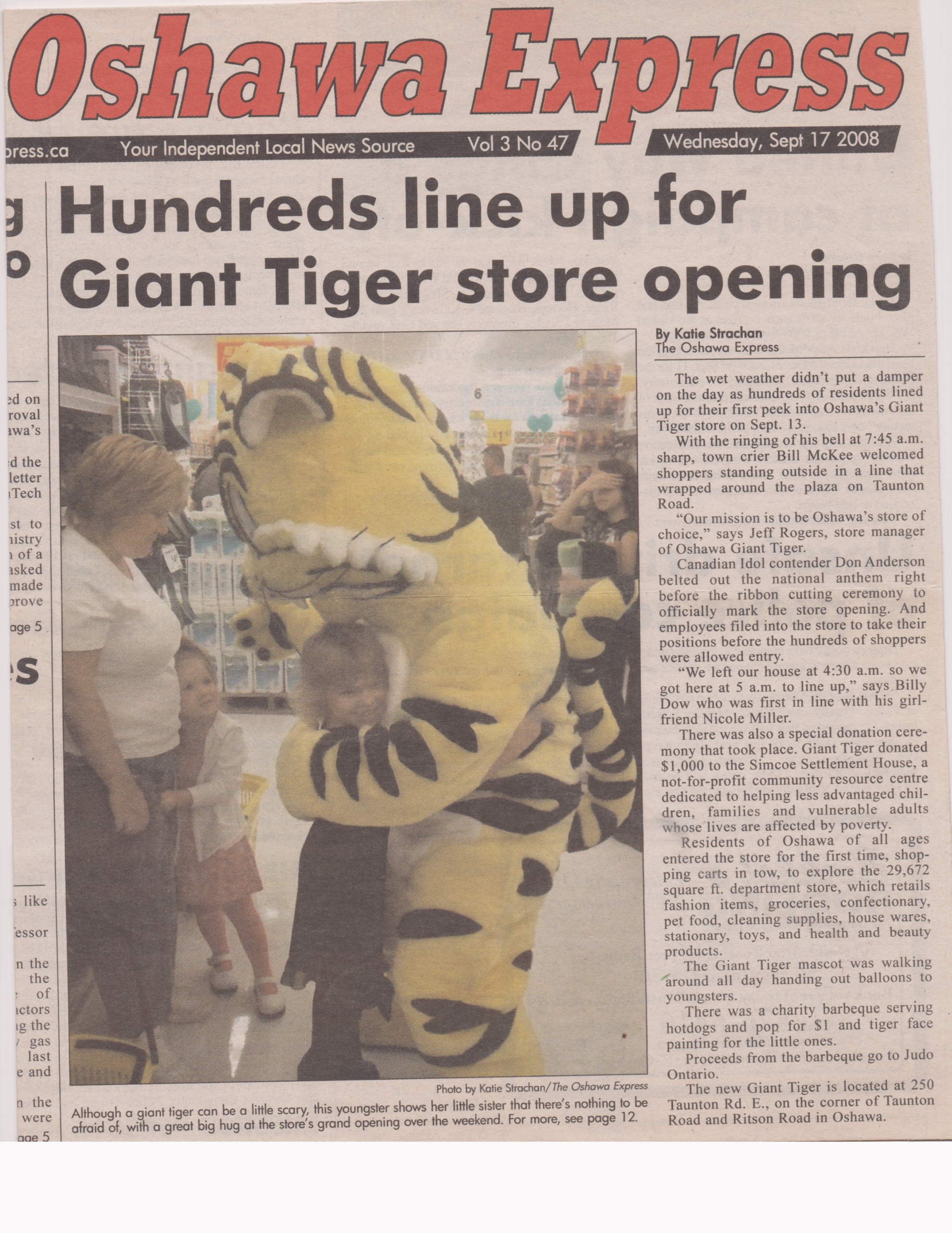GIANT TIGER NEWSPAPER